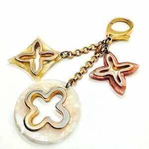 Auth Louis Vuitton LV Bijou Sac Insolence Gold Plated Bag Charm Keychain Keyring